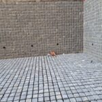 اجرای سنگ کوبیک به صورت 4 بند اجرا شده